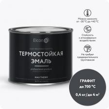 Термостойкая краска для металла, печей, мангалов, радиаторов, дымоходов, суппортов Elcon Max Therm графит, 700 градусов, 0,4 кг 00-00002910 Термостойкая краска для металла, печей, мангалов, радиаторов, дымоходов, суппортов Elcon Max Therm графит, 700 градусов, 0,4 кг 00-00002910