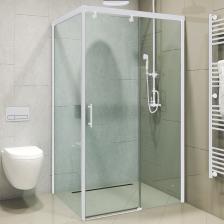 Душевой уголок GuteWetter gwmpslrc863a 95x135x200 см, профиль белый матовый, стекло бесцветное закаленное 8/6 мм 4698032797256 Душевой уголок GuteWetter gwmpslrc863a 95x135x200 см, профиль белый матовый, стекло бесцветное закаленное 8/6 мм 4698032797256