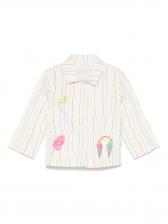 Полосатая куртка Stella McCartney Kids, белый Полосатая куртка Stella McCartney Kids, белый