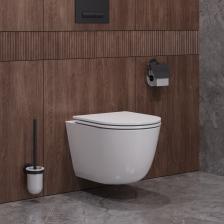 Унитаз подвесной CEZARES RELAX безободковый с системой смыва Торнадо, с сиденьем soft close, 49 см, CZR-38088-49-TH-TOR/SC Унитаз подвесной CEZARES RELAX безободковый с системой смыва Торнадо, с сиденьем soft close, 49 см, CZR-38088-49-TH-TOR/SC