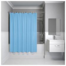 занавеска для ванной комнаты IDDIS Base 200х180см полиэстер голубой занавеска для ванной комнаты IDDIS Base 200х180см полиэстер голубой