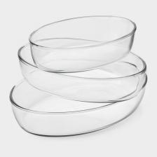 Формы для запекания Pasabahce Borcam, 3 предмета: 1.5 л, 2.3 л, 3.2 л, жаропрочное стекло, прозрачные Формы для запекания Pasabahce Borcam, 3 предмета: 1.5 л, 2.3 л, 3.2 л, жаропрочное стекло, прозрачные
