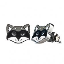 CAROMIC Серьги бижутерия гвоздики пусеты Енот CAROMIC Серьги бижутерия гвоздики пусеты Енот