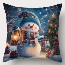 Рождественские наволочки полиэстер велюр 40x40/45x45/50x50/60x60 см Рождественские наволочки полиэстер велюр 40x40/45x45/50x50/60x60 см
