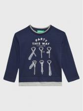 Блуза стандартного кроя United Colors Of Benetton, синий Блуза стандартного кроя United Colors Of Benetton, синий