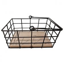 корзина для хранения KOOPMAN 205х160х95мм прямоугольная черный металл/МДФ корзина для хранения KOOPMAN 205х160х95мм прямоугольная черный металл/МДФ