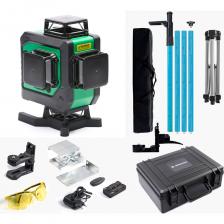 Комплект Лазерный уровень GL 4-360 Master и Штатив-штанги LP-300 Обновлённая модель классического четырёхплоскостного лазерного уровня. Оснащена излучателем 520нм с запасом до 10000ч активной работы и реализована более тонкая проекция лазерного луча. Проекция 4х взаимно перпендикулярных ярких зеленых линии обеспечивают быструю и удобную разметку помещения. Вне зависимости от сложности задачи, работа под потолком, впритирку к стенам или минимальное отклонение от нулевой точки пола данная модель подойдёт лучше прочих. Надёжный инструмент для регулярных работ, в вашем арсенале на много лет. Прибор поставляется в эргономичном кейсе с рядом креплений, которые полностью покрывают потребности для установки/крепления уровня на необходимую высоту. Пульт ДУ сэкономит заряд аккумулятора без необходимости вручную отключать прибор. Аккумулятор ёмкостью 4000mAh позволит работать без перебоев на смену питания. Заряд аккумулятора может происходить отдельно и при работе прибора в режиме “от сети”. Меняя принципиальный подход к оптическим аксессуарам, компания INSTRUMAX, совместно с инженерами AccuracyLaboratory (ACULA), впервые вносит в комплектацию очки, отсекающие часть синего спектра и защитой от УФ излучения 400UV. За исключением работы в условиях яркого солнечного света, очки оттенка bumblebee положительно влияют на улучшение видимости, а главное способствуют защите органов зрения. В условиях работы с бликующими поверхностями очки позволяют избежать дискомфорта от яркого луча. Комплект Лазерный уровень GL 4-360 Master и Штатив-штанги LP-300 Обновлённая модель классического четырёхплоскостного лазерного уровня. Оснащена излучателем 520нм с запасом до 10000ч активной работы и реализована более тонкая проекция лазерного луча. Проекция 4х взаимно перпендикулярных ярких зеленых линии обеспечивают быструю и удобную разметку помещения. Вне зависимости от сложности задачи, работа под потолком, впритирку к стенам или минимальное отклонение от нулевой точки пола данная модель подойдёт лучше прочих. Надёжный инструмент для регулярных работ, в вашем арсенале на много лет. Прибор поставляется в эргономичном кейсе с рядом креплений, которые полностью покрывают потребности для установки/крепления уровня на необходимую высоту. Пульт ДУ сэкономит заряд аккумулятора без необходимости вручную отключать прибор. Аккумулятор ёмкостью 4000mAh позволит работать без перебоев на смену питания. Заряд аккумулятора может происходить отдельно и при работе прибора в режиме “от сети”. Меняя принципиальный подход к оптическим аксессуарам, компания INSTRUMAX, совместно с инженерами AccuracyLaboratory (ACULA), впервые вносит в комплектацию очки, отсекающие часть синего спектра и защитой от УФ излучения 400UV. За исключением работы в условиях яркого солнечного света, очки оттенка bumblebee положительно влияют на улучшение видимости, а главное способствуют защите органов зрения. В условиях работы с бликующими поверхностями очки позволяют избежать дискомфорта от яркого луча.