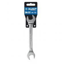 Ключ гаечный рожковый Зубр "МАСТЕР" 27010-30-32, Cr-V сталь, хромированный, 30х32мм Ключ гаечный рожковый Зубр "МАСТЕР" 27010-30-32, Cr-V сталь, хромированный, 30х32мм