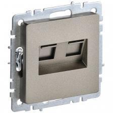 Розетка двойная RJ11+RJ45 кат.5E IEK Brite РК/Т12-БрШ шампань Розетка двойная RJ11+RJ45 кат.5E IEK Brite РК/Т12-БрШ шампань