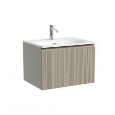 Тумба под раковину в ванную подвесная Sancos Code 590х453х400, c одним ящиком, цвет серая платина, CD60GP Тумба под раковину в ванную подвесная Sancos Code 590х453х400, c одним ящиком, цвет серая платина, CD60GP