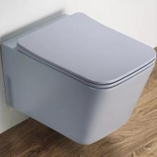 Унитаз подвесной CeramaLux 5170MHL голубой матовый с сиденьем микролифт Унитаз подвесной CeramaLux 5170MHL голубой матовый с сиденьем микролифт