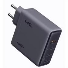 Cетевое зарядное устройство Aukey Comet Mix 140W 3xUSB-C + USB-A Gray Cетевое зарядное устройство Aukey Comet Mix 140W 3xUSB-C + USB-A Gray