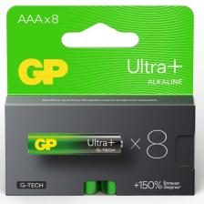Батарейки GP ААА мизинчиковые алкалиновые Ultra Plus Alkaline, набор 8 шт (24AUPA21-BC8) Батарейки GP ААА мизинчиковые алкалиновые Ultra Plus Alkaline, набор 8 шт (24AUPA21-BC8)