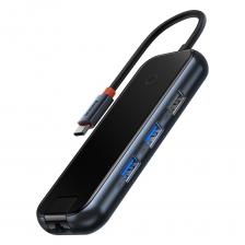 Хаб Baseus AcmeJoy 5-Port Type-C HUB Adapter (Type-C - USB3.0*2+USB2.0*1+Type-C PD&Data *1+RJ45*1) (WKJZ010113) (Черный) Хаб Baseus AcmeJoy 5-Port Type-C HUB Adapter (Type-C - USB3.0*2+USB2.0*1+Type-C PD&Data *1+RJ45*1) (WKJZ010113) (Черный)