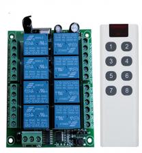 12 В постоянного тока, 24 В, 8 каналов, беспроводное релейное выходное радио, радиочастотный передатчик и приемник 433 МГц 12 В постоянного тока, 24 В, 8 каналов, беспроводное релейное выходное радио, радиочастотный передатчик и приемник 433 МГц