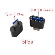 5 шт. USB Type C OTG адаптер черный, белый, серебристый 5 шт. USB Type C OTG адаптер черный, белый, серебристый