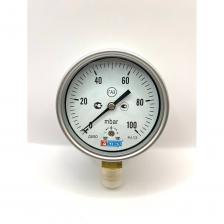 Принцип действия ДМ30 основан на использовании в зависимости между измеряемым давлением и упругой деформацией чувствительного элемента.Чувствительным элементом измерительной системы ДМ30 является мембрана или мембранная коробка, состоящая из двух гофрированных мембран, герметично соединенных по наружному контуру. При изменении давления происходит деформация чувствительного элемента, которая преобразуется передаточным механизмом в перемещение показывающей стрелки относительно шкалы циферблата ДМ30. Шкалы давления ДМ30 могут быть отградуированы в кПа или мбар.ДМ могут быть изготовлены в виброзащищенном исполнении. Внутренний объем корпуса таких ДМ30 может быть заполнен демпфирующей жидкостью в зависимости от конструкции ДМ.Интервал между поверками - 1 годГарантийный срок хранения – 12 месяцев с момента изготовления приборов при соблюдении условий хранения. Принцип действия ДМ30 основан на использовании в зависимости между измеряемым давлением и упругой деформацией чувствительного элемента.Чувствительным элементом измерительной системы ДМ30 является мембрана или мембранная коробка, состоящая из двух гофрированных мембран, герметично соединенных по наружному контуру. При изменении давления происходит деформация чувствительного элемента, которая преобразуется передаточным механизмом в перемещение показывающей стрелки относительно шкалы циферблата ДМ30. Шкалы давления ДМ30 могут быть отградуированы в кПа или мбар.ДМ могут быть изготовлены в виброзащищенном исполнении. Внутренний объем корпуса таких ДМ30 может быть заполнен демпфирующей жидкостью в зависимости от конструкции ДМ.Интервал между поверками - 1 годГарантийный срок хранения – 12 месяцев с момента изготовления приборов при соблюдении условий хранения.