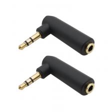 2 шт., 90 градусов, прямоугольный, 3,5 мм, 3-полюсный разъем «папа-мама», стерео разъем для наушников, аудио-микрофонный разъем, адаптер 2 шт., 90 градусов, прямоугольный, 3,5 мм, 3-полюсный разъем «папа-мама», стерео разъем для наушников, аудио-микрофонный разъем, адаптер