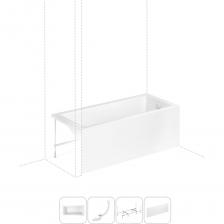 Прямоугольная акриловая ванна Catani производится с лево- или правосторонним разворотом в размерах 160 и 170 см по длине, имеет увеличенную ширину – 80 см. Тонкие линии лицевой и торцевой стенок визуально облегчают конструкцию, а широкий бортик вдоль стенки позволяет разместить предметы гигиены или же установить встраиваемый смеситель. Глубина изделия отлично подходит для купания детей, принятия ванны и душа взрослыми. Основа ванн из литьевого акрила — жесткий 4 мм лист полиметилметакрилата (ПММА), который помещают в вакуум-формовочное оборудование и под большим давлением заполняют матрицу будущей ванны. Для максимальной прочности конструкции по всему основанию купели закладывается усиленная плита ДСтП, а внешняя сторона покрывается смесью полимера с отвердителем и ровингом. После отверждения в ванне высверливают отверстия для слива-перелива. Сифон-автомат Useful Extras от Wellsee изготовлен из полипропилена высокой термической стойкости и прочности, неуязвим к воздействию агрессивных химических средств. Самоочищающаяся форма и изгибы сифона препятствуют скоплению грязи внутри обвязки и поддерживают высокую пропускную способность — 50 л/мин. Конструкция ванны предполагает установку на поперечные ножки или усиленный металлический каркас с максимальной нагрузкой до 500 кг и предусматривает дополнительную фиксацию к стене. Наличие регулировок на каждой ножке и распорках обеспечивает удобство установки на различных поверхностях. Прямоугольная акриловая ванна Catani производится с лево- или правосторонним разворотом в размерах 160 и 170 см по длине, имеет увеличенную ширину – 80 см. Тонкие линии лицевой и торцевой стенок визуально облегчают конструкцию, а широкий бортик вдоль стенки позволяет разместить предметы гигиены или же установить встраиваемый смеситель. Глубина изделия отлично подходит для купания детей, принятия ванны и душа взрослыми. Основа ванн из литьевого акрила — жесткий 4 мм лист полиметилметакрилата (ПММА), который помещают в вакуум-формовочное оборудование и под большим давлением заполняют матрицу будущей ванны. Для максимальной прочности конструкции по всему основанию купели закладывается усиленная плита ДСтП, а внешняя сторона покрывается смесью полимера с отвердителем и ровингом. После отверждения в ванне высверливают отверстия для слива-перелива. Сифон-автомат Useful Extras от Wellsee изготовлен из полипропилена высокой термической стойкости и прочности, неуязвим к воздействию агрессивных химических средств. Самоочищающаяся форма и изгибы сифона препятствуют скоплению грязи внутри обвязки и поддерживают высокую пропускную способность — 50 л/мин. Конструкция ванны предполагает установку на поперечные ножки или усиленный металлический каркас с максимальной нагрузкой до 500 кг и предусматривает дополнительную фиксацию к стене. Наличие регулировок на каждой ножке и распорках обеспечивает удобство установки на различных поверхностях.