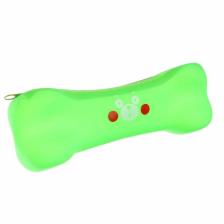 Пенал школьный Calligrata «Кость» на молнии, силиконовый, неоновый салатовый Пенал школьный Calligrata «Кость» на молнии, силиконовый, неоновый салатовый