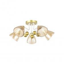 Люстра ЭкономСвет классическая 12233/5CPGD+WT AMB Люстра ЭкономСвет классическая 12233/5CPGD+WT AMB