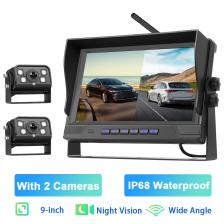 Podofo 9 дюймовый IPS экран Беспроводная камера заднего вида Автомобильный Монитор IP68 Водонепроницаемая инфракрасная камера ночного видения с камерами для грузовика Podofo 9 дюймовый IPS экран Беспроводная камера заднего вида Автомобильный Монитор IP68 Водонепроницаемая инфракрасная камера ночного видения с камерами для грузовика