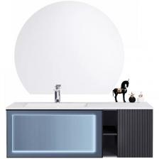 Комплект мебели Orans 120 L подвесной синий матовый Комплект мебели Orans 120 L подвесной синий матовый