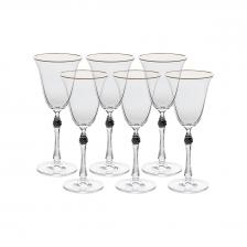 Набор бокалов для белого вина Crystalite Bohemia Parus платиновый шар 185 мл 6 шт Набор бокалов для белого вина Crystalite Bohemia Parus платиновый шар 185 мл 6 шт