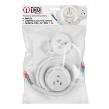 разъем DORI для электроплит РШ-ВШ 32А 220В 2P+PE скрытый с кабелем  1м белый разъем DORI для электроплит РШ-ВШ 32А 220В 2P+PE скрытый с кабелем  1м белый