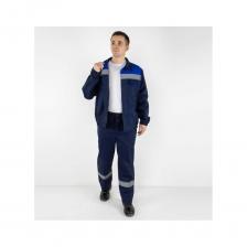 Костюм летний состоит из куртки и брюк. В костюме предусмотрена лента светоотражающая ш.50 мм, что обеспечивает видимость рабочего при любом освещении.Куртка, укороченная на поясе, пояс частично стянут резинкой для прилегания по фигуре. Куртка с отложным воротником, с потайной застёжкой на пуговицы, с верхними и нижними карманами, рукава куртки с манжетой стянутой резинкой.Брюки прямого силуэта, с застежкой спереди на пуговицы (гульфик), с поясом стянутым по бокам резинкой, с накладными передними карманами.Костюм предназначен для защиты от общих производственных загрязнений и механических воздействий. Костюм летний состоит из куртки и брюк. В костюме предусмотрена лента светоотражающая ш.50 мм, что обеспечивает видимость рабочего при любом освещении.Куртка, укороченная на поясе, пояс частично стянут резинкой для прилегания по фигуре. Куртка с отложным воротником, с потайной застёжкой на пуговицы, с верхними и нижними карманами, рукава куртки с манжетой стянутой резинкой.Брюки прямого силуэта, с застежкой спереди на пуговицы (гульфик), с поясом стянутым по бокам резинкой, с накладными передними карманами.Костюм предназначен для защиты от общих производственных загрязнений и механических воздействий.