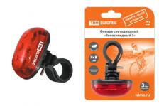 Tdm Фонарь светодиодный Велосипедный 3 3 режима работы, 3 LED, 20 лм/Вт SQ0350-0029 1 шт Tdm Фонарь светодиодный Велосипедный 3 3 режима работы, 3 LED, 20 лм/Вт SQ0350-0029 1 шт