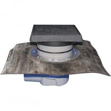 Трап с горизонтальным выпуском DN110, с корпусом и надставным элементом из ПП, подрамником и решеткой из чугуна, с полимербитумным полотном 500х500 мм, с грязеуловителем для предотвращения попадания в канализацию посторонних предметов, механическим незамерзающим запахозапирающим устройством из ABS. Трап с горизонтальным выпуском DN110, с корпусом и надставным элементом из ПП, подрамником и решеткой из чугуна, с полимербитумным полотном 500х500 мм, с грязеуловителем для предотвращения попадания в канализацию посторонних предметов, механическим незамерзающим запахозапирающим устройством из ABS.