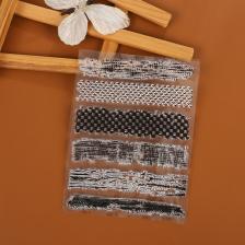 Прозрачный силиконовый штамп "Винтажная шахматная сетка с пейзажем" Прозрачный силиконовый штамп "Винтажная шахматная сетка с пейзажем"