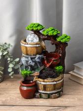 Фонтан «Слоники под деревом, бочки и кувшины», 12x15x24 см, с подсветкой Фонтан «Слоники под деревом, бочки и кувшины», 12x15x24 см, с подсветкой