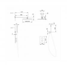 Встраиваемая душевая система для душа ABBER Daheim (AF8251W) без излива, с душевой лейкой и термостатом, белая Встраиваемая душевая система для душа ABBER Daheim (AF8251W) без излива, с душевой лейкой и термостатом, белая