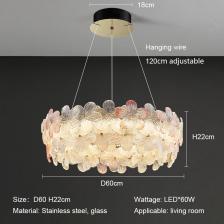 Подвесной светильник SaloEElaitte пятилепестковый розового цвета Подвесной светильник SaloEElaitte пятилепестковый розового цвета