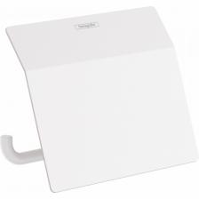 Держатель туалетной бумаги с крышкой AddStoris Hansgrohe 41753700, матовый белый Держатель туалетной бумаги с крышкой AddStoris Hansgrohe 41753700, матовый белый