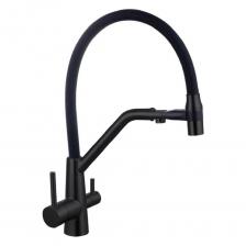 Смеситель для кухни с фильтром для питьевой воды и гибким изливом Fmark изготовлен из качественной нержавеющей стали. Аэратор в сантехническом изделии позволяет обеспечить равномерную подачу воды, а также ее смягчение. Смеситель на кухню монтируется при помощи удобного крепежа на гайке в одно отверстие на раковину, на столешницу или на кухонную мойку. Подключается к холодной, горячей и чистой воде от фильтра гибкими шлангами, в комплекте гибкая подводка. Универсальный смеситель 2в1 для кухни и для фильтра снабжен керамическим картриджем 35 мм для регулировки напора и температуры воды. Гибкий излив удобен для набора воды в кастрюли и ведра, мытья фруктов и овощей, чистке сковородок и тарелок. Переключатель на фильтр с поворотом расположен на корпусе. Сантехнический прибор совместим со всеми фильтрами для очистки и фильтрации воды, такими как: Гейзер, Аквафор, Барьер, Атолл и другие. Смеситель для кухни с фильтром для питьевой воды и гибким изливом Fmark изготовлен из качественной нержавеющей стали. Аэратор в сантехническом изделии позволяет обеспечить равномерную подачу воды, а также ее смягчение. Смеситель на кухню монтируется при помощи удобного крепежа на гайке в одно отверстие на раковину, на столешницу или на кухонную мойку. Подключается к холодной, горячей и чистой воде от фильтра гибкими шлангами, в комплекте гибкая подводка. Универсальный смеситель 2в1 для кухни и для фильтра снабжен керамическим картриджем 35 мм для регулировки напора и температуры воды. Гибкий излив удобен для набора воды в кастрюли и ведра, мытья фруктов и овощей, чистке сковородок и тарелок. Переключатель на фильтр с поворотом расположен на корпусе. Сантехнический прибор совместим со всеми фильтрами для очистки и фильтрации воды, такими как: Гейзер, Аквафор, Барьер, Атолл и другие.