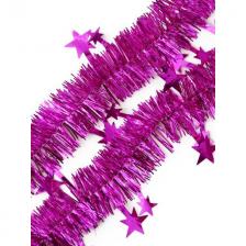 мишура новогодняя Звезды 200х5см фиолетовый мишура новогодняя Звезды 200х5см фиолетовый