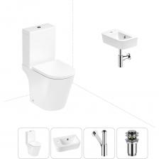 Комплексное предложение по специальной цене, включающее все необходимое для обустройства санузла / ванной комнаты. ГОТОВОЕ РЕШЕНИЕ ДЛЯ ТУАЛЕТНОЙ КОМНАТЫ Элегантный вид напольного унитаза позволяет гармонично вписаться в интерьер современного санузла или ванной комнаты, наполняя его атмосферой роскоши и уюта. Санитарный фарфор Lavinia Boho имеет более твердую и гладкую поверхность, нежели сантехнический фаянс. Система антивсплеск увеличивает гигиеничность использования изделия и делает уборку более быстрой и простой. Компактная подвесная раковина Lavinia Boho One (370 х 245 х 100) — оптимально подходит для небольших ванных комнат или гостевых санузлов. Дизайнерская сантехника изготовлена в едином стиле: изделия прекрасно дополняют друг друга и формируют органичный тандем с латунными сифонами, донными клапанами, выпусками, угловыми вентилями и элегантными аксессуарами. Гарантируем 100% качество и целостность изделий, наличие всех необходимых документов на покупку! Комплексное предложение по специальной цене, включающее все необходимое для обустройства санузла / ванной комнаты. ГОТОВОЕ РЕШЕНИЕ ДЛЯ ТУАЛЕТНОЙ КОМНАТЫ Элегантный вид напольного унитаза позволяет гармонично вписаться в интерьер современного санузла или ванной комнаты, наполняя его атмосферой роскоши и уюта. Санитарный фарфор Lavinia Boho имеет более твердую и гладкую поверхность, нежели сантехнический фаянс. Система антивсплеск увеличивает гигиеничность использования изделия и делает уборку более быстрой и простой. Компактная подвесная раковина Lavinia Boho One (370 х 245 х 100) — оптимально подходит для небольших ванных комнат или гостевых санузлов. Дизайнерская сантехника изготовлена в едином стиле: изделия прекрасно дополняют друг друга и формируют органичный тандем с латунными сифонами, донными клапанами, выпусками, угловыми вентилями и элегантными аксессуарами. Гарантируем 100% качество и целостность изделий, наличие всех необходимых документов на покупку!