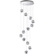 Потолочная каскадная люстра led накладная Odeon Light Jemstone 5084/60L хром/прозрачный/металл/акрил LED 60W 4000K 3000Лм Потолочная каскадная люстра led накладная Odeon Light Jemstone 5084/60L хром/прозрачный/металл/акрил LED 60W 4000K 3000Лм