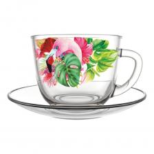 Чайная пара ДЕКОСТЕК 337-Д Фламинго в тропиках СП4410 Чайная пара ДЕКОСТЕК 337-Д Фламинго в тропиках СП4410