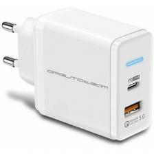 Зарядное устройство Орбита OT-APU61 Белый ЗУ с USB (PD+QC3.0,35Вт) Зарядное устройство Орбита OT-APU61 Белый ЗУ с USB (PD+QC3.0,35Вт)