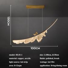 Подвесной светильник Li Xiaohui, медная отделка Подвесной светильник Li Xiaohui, медная отделка