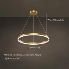 Золотая кольцевая люстра Winfordo Золотая кольцевая люстра Winfordo