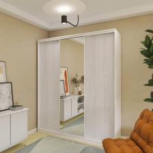 Шкаф - купе «Лофт», с зеркалом, 1800x620x2300 мм, цвет белый гладкий/дуб эльза Шкаф - купе «Лофт», с зеркалом, 1800x620x2300 мм, цвет белый гладкий/дуб эльза