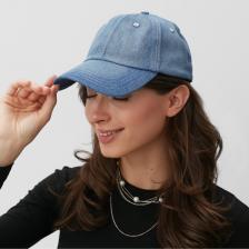 Кепка женская однотонная MINAKU, синяя, размер 58 Кепка женская однотонная MINAKU, синяя, размер 58