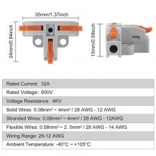 10 шт. Т-образный рычажный разъем для проводов с гайкой, быстроразветвитель, 3-полосные электрические провода, компактный провод, провод 10 шт. Т-образный рычажный разъем для проводов с гайкой, быстроразветвитель, 3-полосные электрические провода, компактный провод, провод