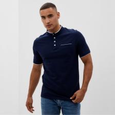 Футболка поло мужская MINAKU REGULAR FIT: тёмно-синяя, р-р 44 Футболка поло мужская MINAKU REGULAR FIT: тёмно-синяя, р-р 44