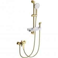 Смеситель для ванны с душевым гарнитуром Wonzon & Woghand брашированное золото WW-A31003-BG Смеситель для ванны с душевым гарнитуром Wonzon & Woghand брашированное золото WW-A31003-BG